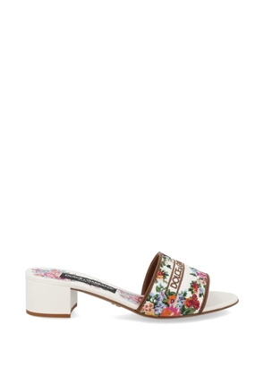Dolce & Gabbana floral sandals - White