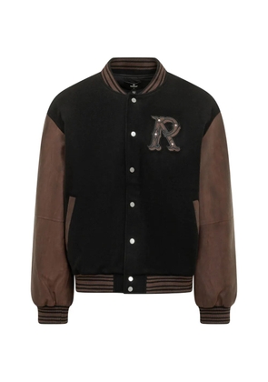 Represent Varsity logo-appliqué bomber jacket - Black