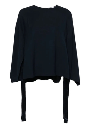 Erika Cavallini side-slit cady blouse - Blue