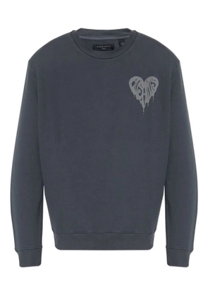 AllSaints heart-print cotton sweatshirt - Black