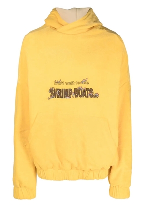 Robyn Lynch slogan embroidery oversized hoodie - Yellow