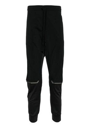 On tapered-leg track pants - Black