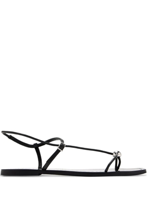Loeffler Randall Lara leather ball-embellished sandals - Black