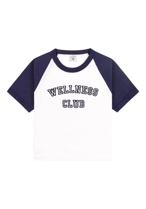 Sporty & Rich Wellness Club baseball-sleeve top - White