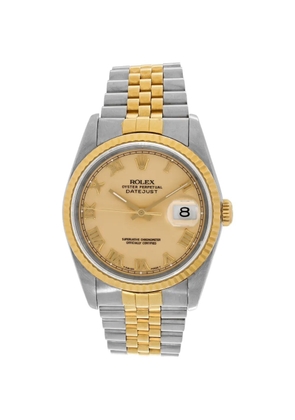 Rolex cream stainless steel 36mm datejust watch - Neutrals