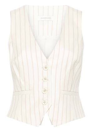 ZIMMERMANN pinstriped herringbone waistcoat - Neutrals