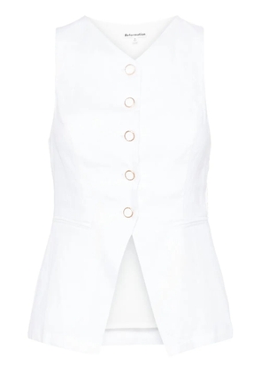 Reformation Aspen linen top - White