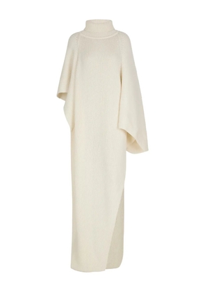 Balmain asymmetric knitted cape - White