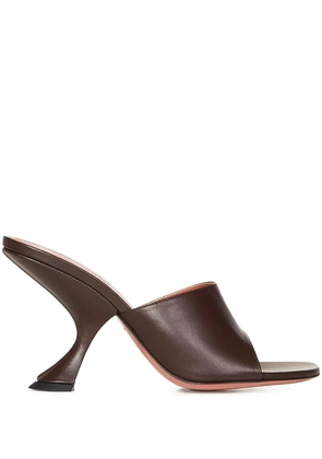 Amina Muaddi open-toe heeled pumps - Brown