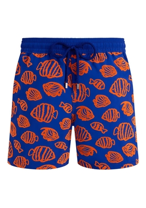 Vilebrequin Flocked Fishy Vibes swim shorts - Blue