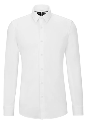 BOSS tailored cotton-blend shirt - White