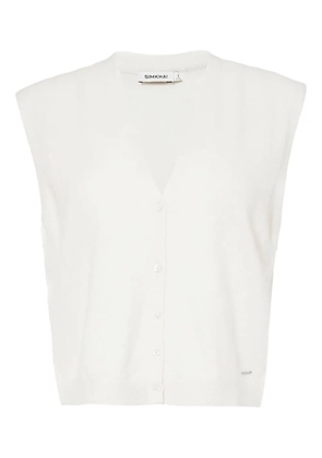 Simkhai button-front cashmere vest - White