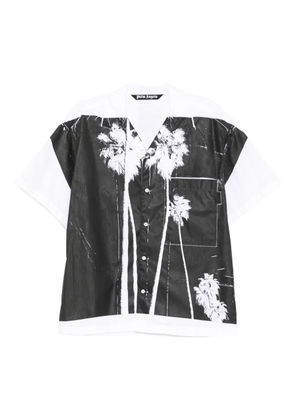 Palm Angels palm tree-print cotton shirt - White