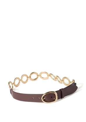 Miu Miu logo-engraved belt - Brown