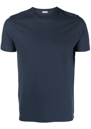 Zanone crew-neck cotton T-shirt - Blue
