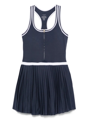 Varley Jane pleated racer-back mini dress - Blue