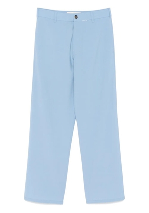 Marni Mending-logo straight-leg trousers - Blue