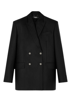 Versace pinstripe double-breasted blazer - Black