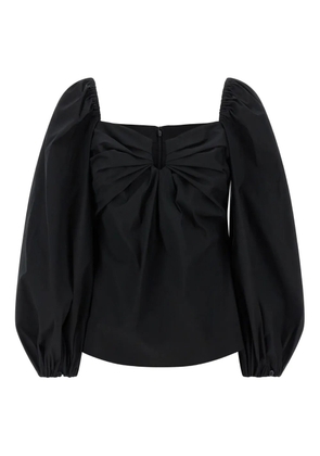 Carolina Herrera puff-sleeve ripple top - Black
