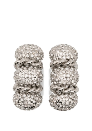 Alessandra Rich twisted embellished bijoux earrings - Silver