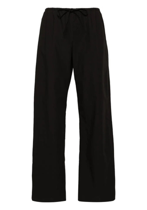 Matteau drawstring-waist organic cotton trousers - Black