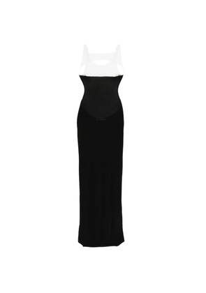 Aya Muse semi-sheer maxi dress - Black