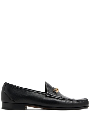 TOM FORD chain-link leather loafers - Black