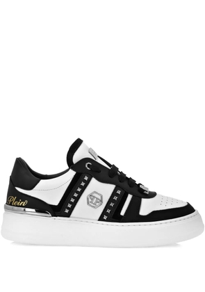 Philipp Plein studded panelled low-top sneakers - Black