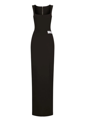 Dolce & Gabbana KIM DOLCE&GABBANA Milano-rib maxi dress - Black