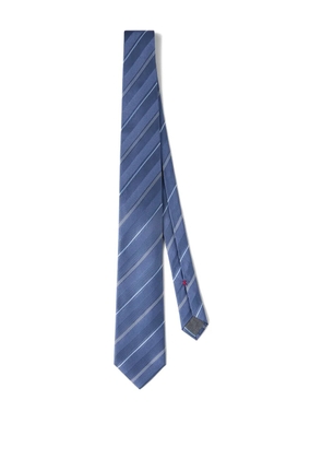 Brunello Cucinelli striped silk tie - Blue