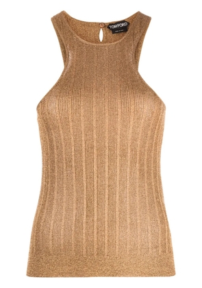 TOM FORD metallic sleeveless top - Gold