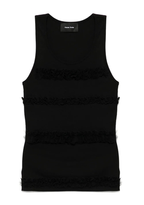 Simone Rocha ruffled frilled tank top - Black