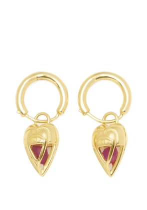 Capsule Eleven heart-pendant hoop earrings - Gold