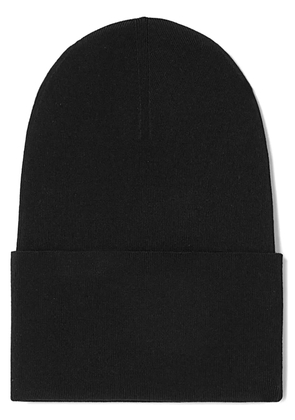 Jil Sander turn-up fine-knit beanie - Black