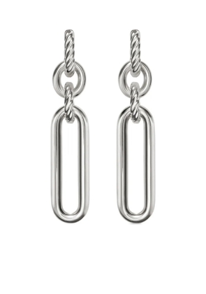 David Yurman sterling silver Lexington Double Link drop earrings