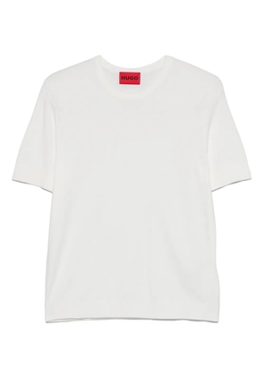 HUGO fine-knit T-shirt - White