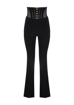 Elisabetta Franchi corset-detail high-waisted trousers - Black