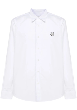 Maison Kitsuné Fox-patch cotton shirt - White