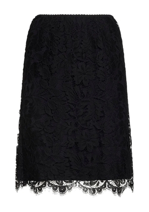 Chloé scalloped waistband lace skirt - Black