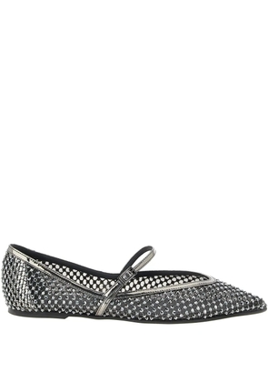 Le Silla Gilda crystal-embellished ballet flats - Grey