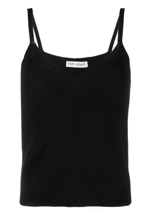OUR LEGACY ribbed-knit singlet top - Black