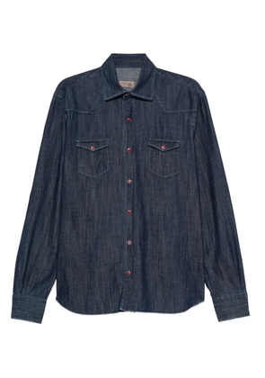 Barba chest-pocket denim shirt - Blue
