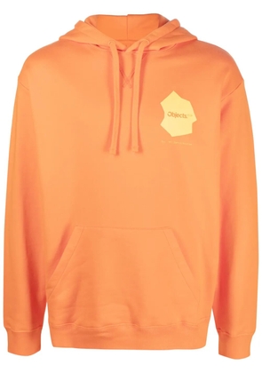 OBJECTS IV LIFE logo-print long-sleeve hoodie - Orange