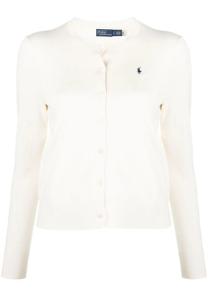 Polo Ralph Lauren logo-embroidered round-neck cardigan - Neutrals