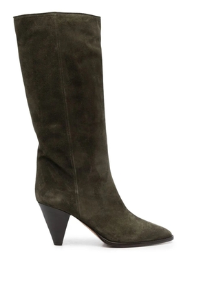 ISABEL MARANT Rouxy suede knee-high boots - Green