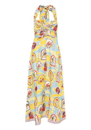 ALEMAIS Emilio midi dress - Blue