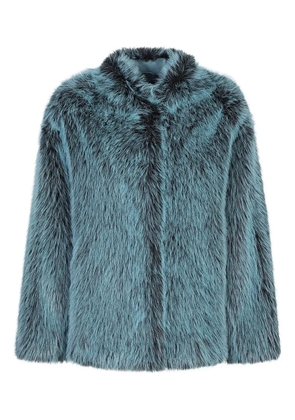 Patrizia Pepe long-sleeve faux-fur coat - Green