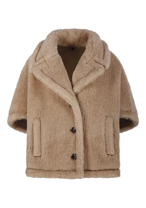 Max Mara buttoned short-sleeve cape - Neutrals