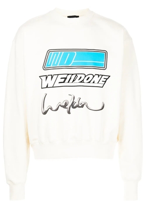 We11done logo-patch sweatshirt - White