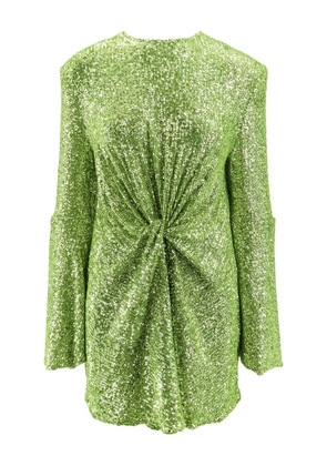 NERVI sequin-embellished knot-detail dress - Green